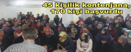 45 kiilik kontenjana, 170 kii bavurdu