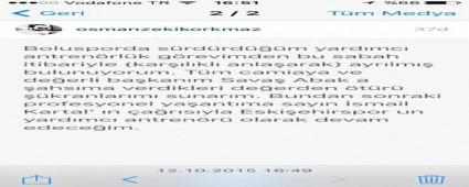 Boluspor'da ok Ayrlk...