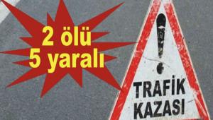 Bolu'da 2 otomobil arpt