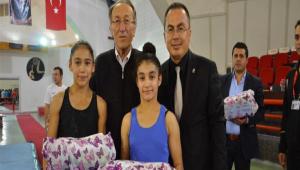 Cimnastik sporcularna spor malzeme destei