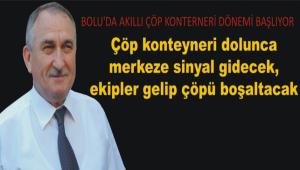 BOLU'DA AKILLI P KONTERNER DNEM BALIYOR