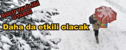 BOLU VALL KAR UYARISI YAPTI