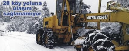 28 ky yolu kar nedeniyle ulama kapand