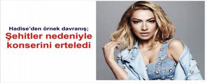 Hadise konseri iptal edildi