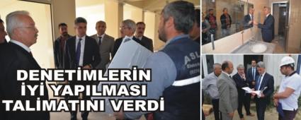 Vali Baru okul inaatlarn inceledi