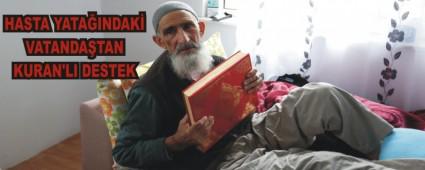 HASTA YATAINDAK VATANDATAN KURAN'LI DESTEK