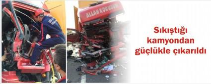 Kamyon iinde skan src dakikalar sonra kurtarld