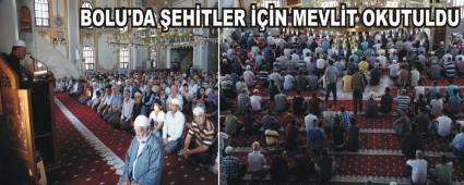 Bolu'da ehitler iin mevlit okutuldu