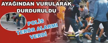 AYAINDAN VURULARAK DURDURULDU