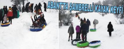 Abant'ta ambrelli kayak keyfi