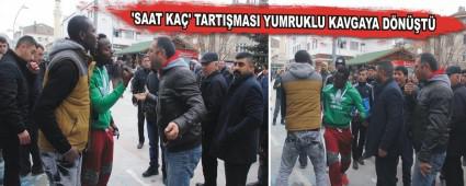 Bolu'da Nijeryal renciler ile vatandalar arasnda tekme tokat kavga