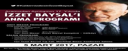 ZZET BAYSAL'I ANMA PROGRAMI BELL OLDU