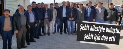 ehit ailesiyle bulutu, ehit iin dua etti