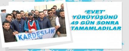 EVET' YRYN 49 GN SONRA TAMAMLADILAR