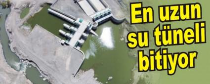 En uzun su tneli bitiyor