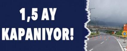 Yol ksmi olarak kapatld