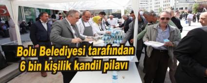 Bolu Belediyesi tarafndan 6 bin kiilik kandil pilav