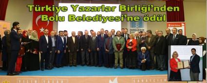 Trkiye Yazarlar Birlii\'nden Bolu Belediyesi\'ne dl