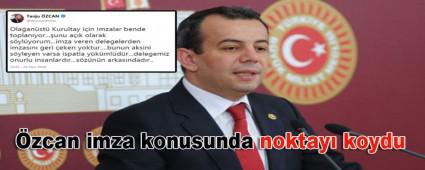 zcan imza konusunda noktay koydu