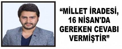 MLLET RADES, 16 NSAN\'DA GEREKEN CEVABI VERMTR