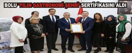 BOLU YILIN GASTRONOM EHR' SERTFKASINI ALDI