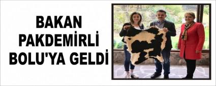 BAKAN PAKDEMRL BOLU'YA GELD