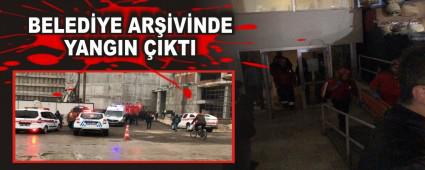 Belediye arivinde yangn kt