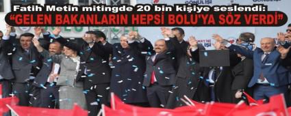 Fatih Metin mitingde 20 bin kiiye seslendi