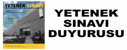 YETENEK SINAVI DUYURUSU