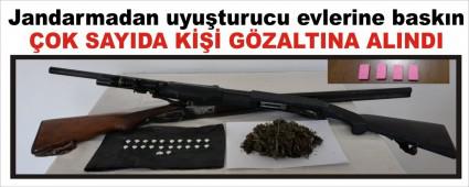 Jandarmadan uyuturucu evlerine baskn