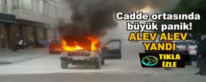 Cadde ortasnda byk panik!