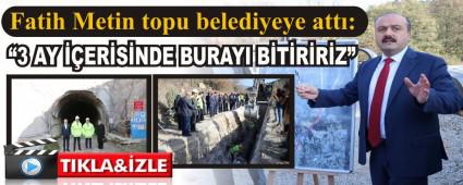 Fatih Metin topu belediyeye att