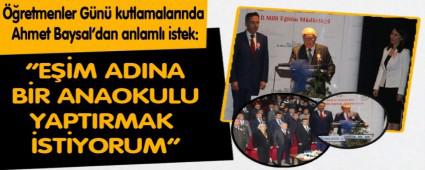 retmenler Gn kutlamalarnda Ahmet Baysal\'dan anlaml istek: