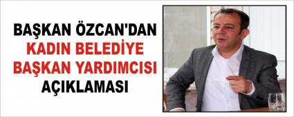 BAKAN ZCAN\'DAN KADIN BELEDYE BAKAN YARDIMCISI AIKLAMASI