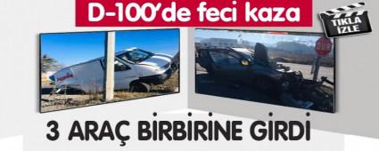 D-100\'de feci kaza