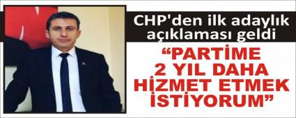 CHP\'den ilk adaylk aklamas geldi