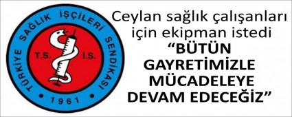 Ceylan salk alanlar iin ekipman istedi