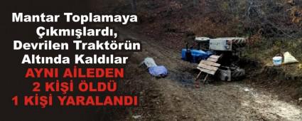 Mantar Toplamaya kmlard, Devrilen Traktrn Altnda Kaldlar