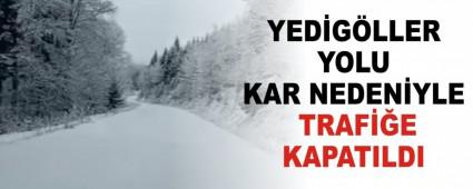 YEDGLLER YOLU KAR NEDENYLE TRAFE KAPATILDI