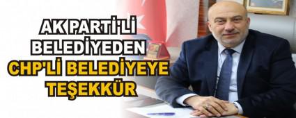 AK PART\'L BELEDYEDEN CHP\'L BELEDYEYE TEEKKR