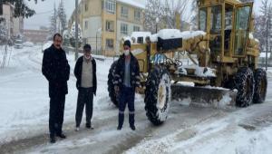 Karacasu\'da karla mcadele 7/24 sryor