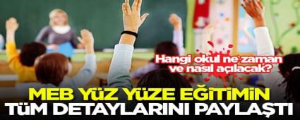 lkokul, Ortaokul Ve Liselerde Yz Yze Eitim Detaylar Belirlendi