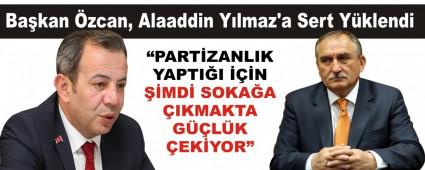 Bakan zcan, Alaaddin Ylmaz\'a Sert Yklendi