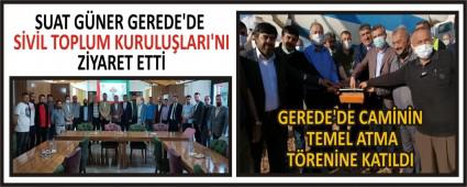 SUAT GNER GEREDE\'DE SVL TOPLUM KURULULARI\'NI ZYARET ETT