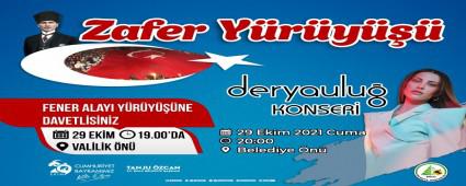 CUMHURYET BAYRAMI FENER ALAYI VE DERYA ULU KONSERYLE KUTLANACAK