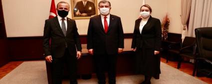 MLLETVEKL AYDIN VE KP\'DEN SALIK BAKANI KOCA\'YA ZYARET