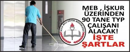 MEB , KUR ZERNDEN 90 TANE TYP ALIANI ALACAK!