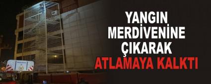 YANGIN MERDVENNE IKARAK ATLAMAYA KALKTI