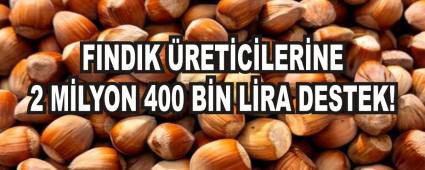FINDIK RETCLERNE 2 MLYON 400 BN LRA DESTEK!