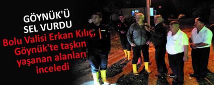 Bolu Valisi Erkan Kl, Gynk\'te takn yaanan alanlar inceledi